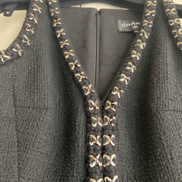 Chanel Black Blazer and Dress Set with Metallic Embellishments - Picture 15 of 16